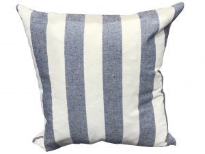 Sopha Iced Tea Cushion with blue and white stripes