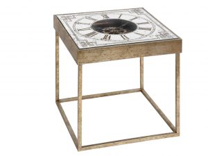 industrial square clock table