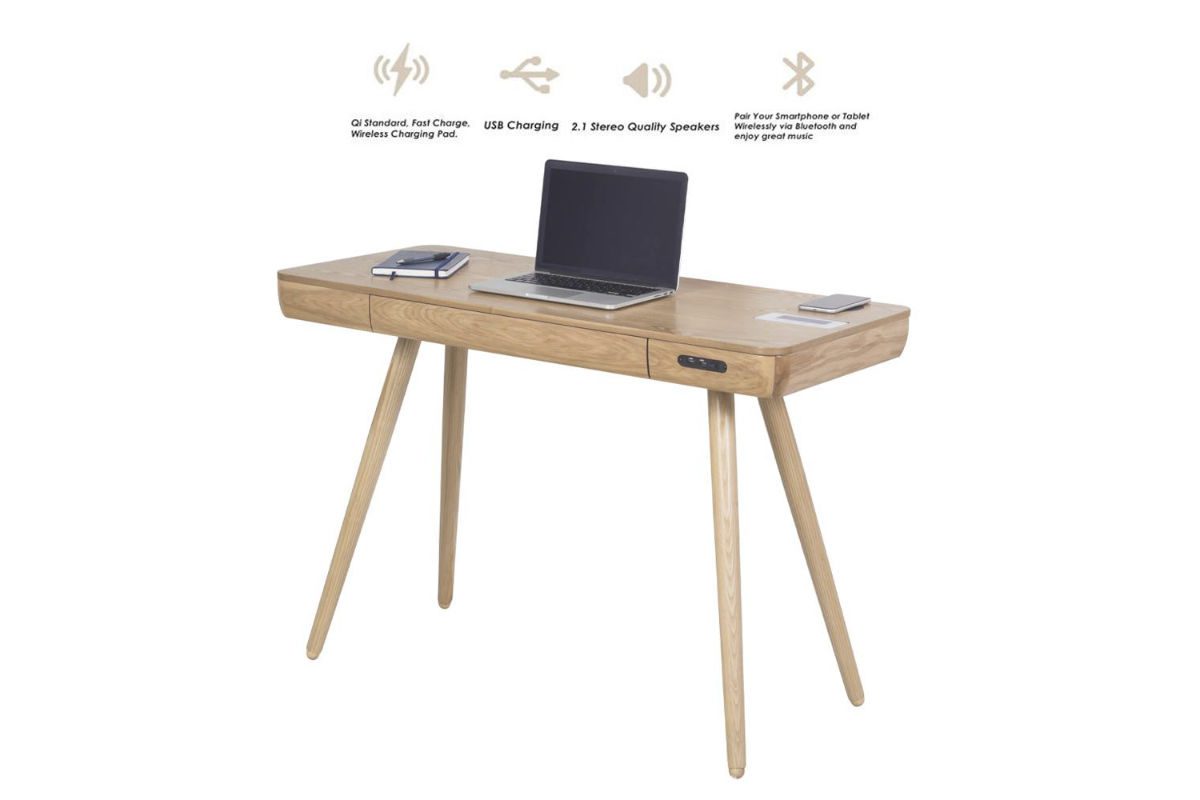 Sopha ZEST CLEMENTINE DESK WITH BUILT-IN CHARGER, USB AND SPEAKERS