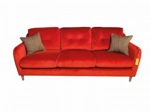 Macaroon Extra Large Sofa in Sunny Berry with Simine Crimson