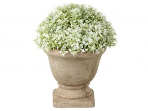 Sopha Hidden Garden Large White & Green Potted Dianthus Artificial Plant