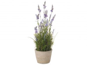 Sopha Provence Artificial Lavender Plant in Cement Pot