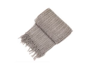 Knitted Taupe Throw