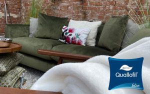 Sopha Quallofil Blue sofas made using recycled ocean plastic