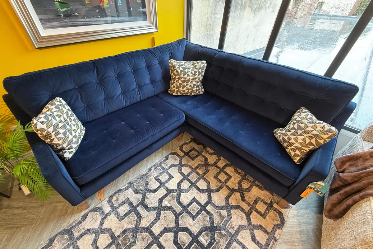 Clearance: Madeira Corner Sofa in Blue