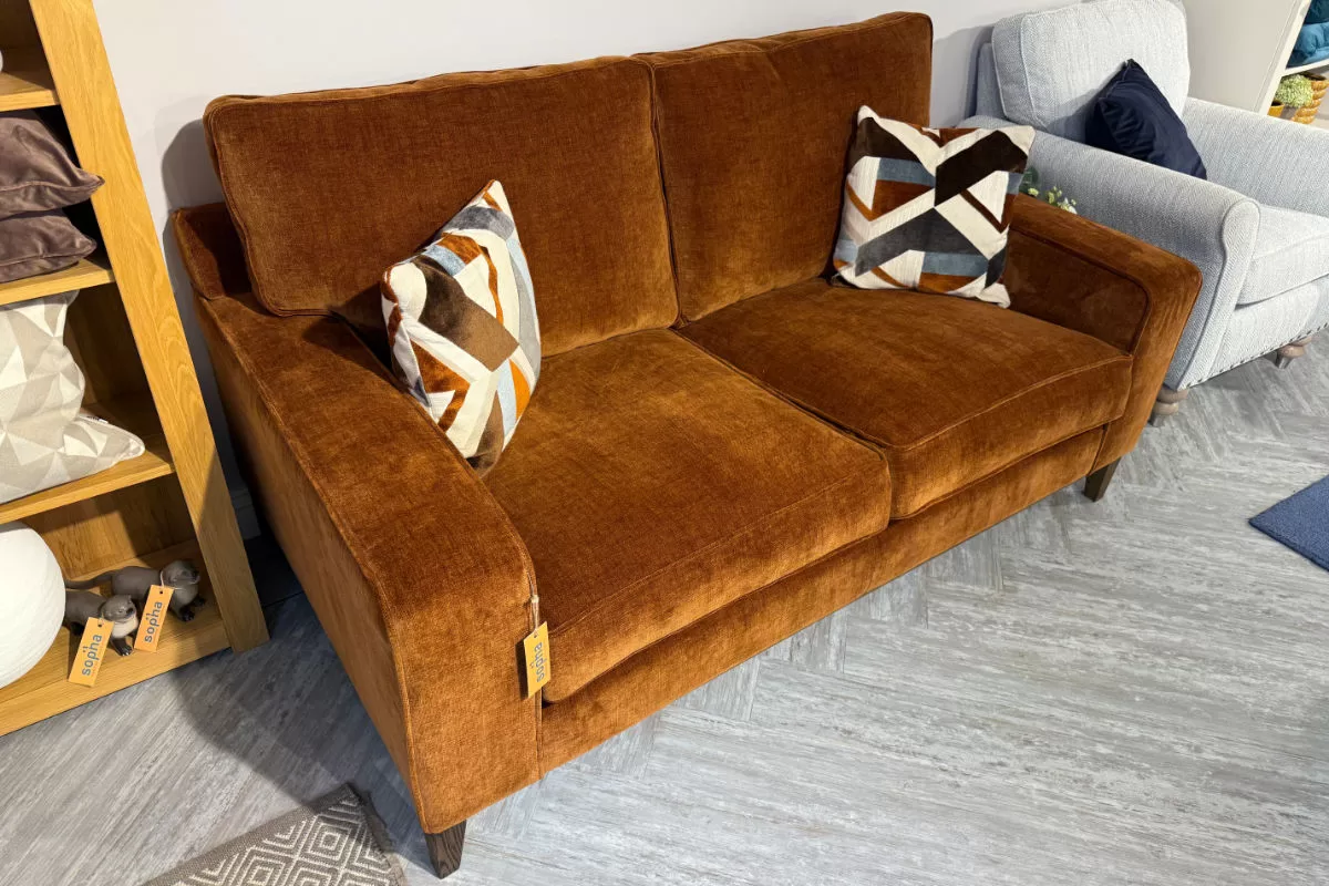Clearance: Scone Small Sofa in Brown