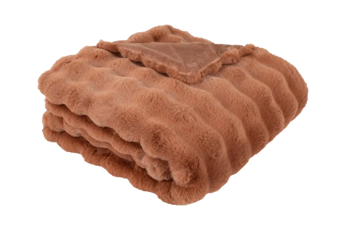Supersoft Textured Orange Throw